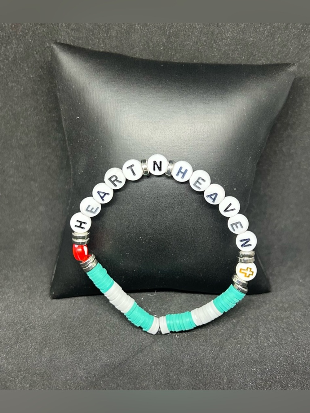 A Piece Of My "Heart In Heaven" (Memorial/Love Ones) Heishi Bracelet